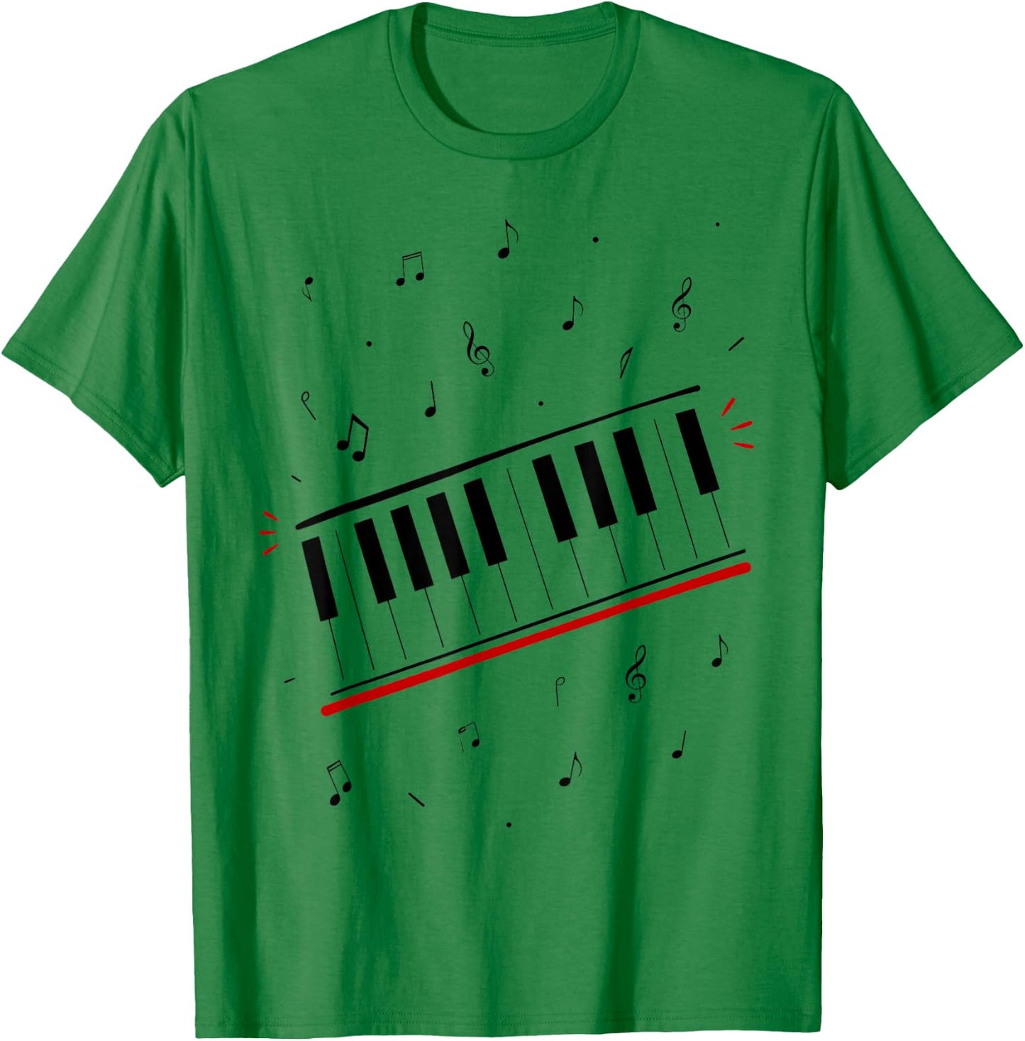 Piano Beat Keyboard Musiknoten Pianist Musikinstrument T-Shirt - T-Shirt | Irish Green