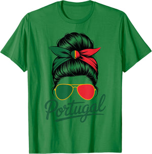 Portuguese Proud – Gift Women Portugal Flag Fun T-Shirt - T-Shirt | Irish Green