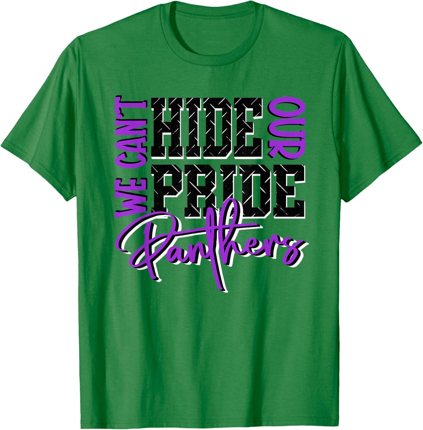 Panthers Purple Panther Pride Cant Hide Our Pride Panthers T-Shirt - T-Shirt | Irish Green