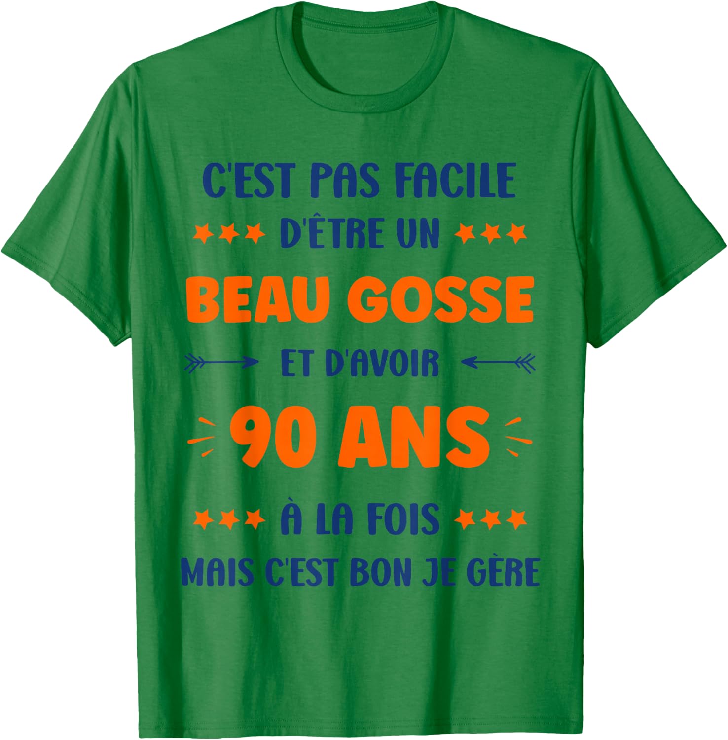 Humour Boy 90 years Handsome Kid Birthday 90 years T-Shirt - T-Shirt | Irish Green