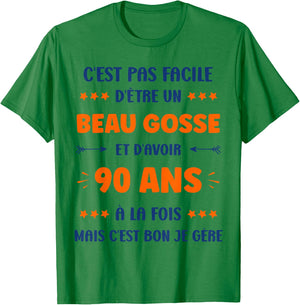 Humour Boy 90 years Handsome Kid Birthday 90 years T-Shirt - T-Shirt | Irish Green
