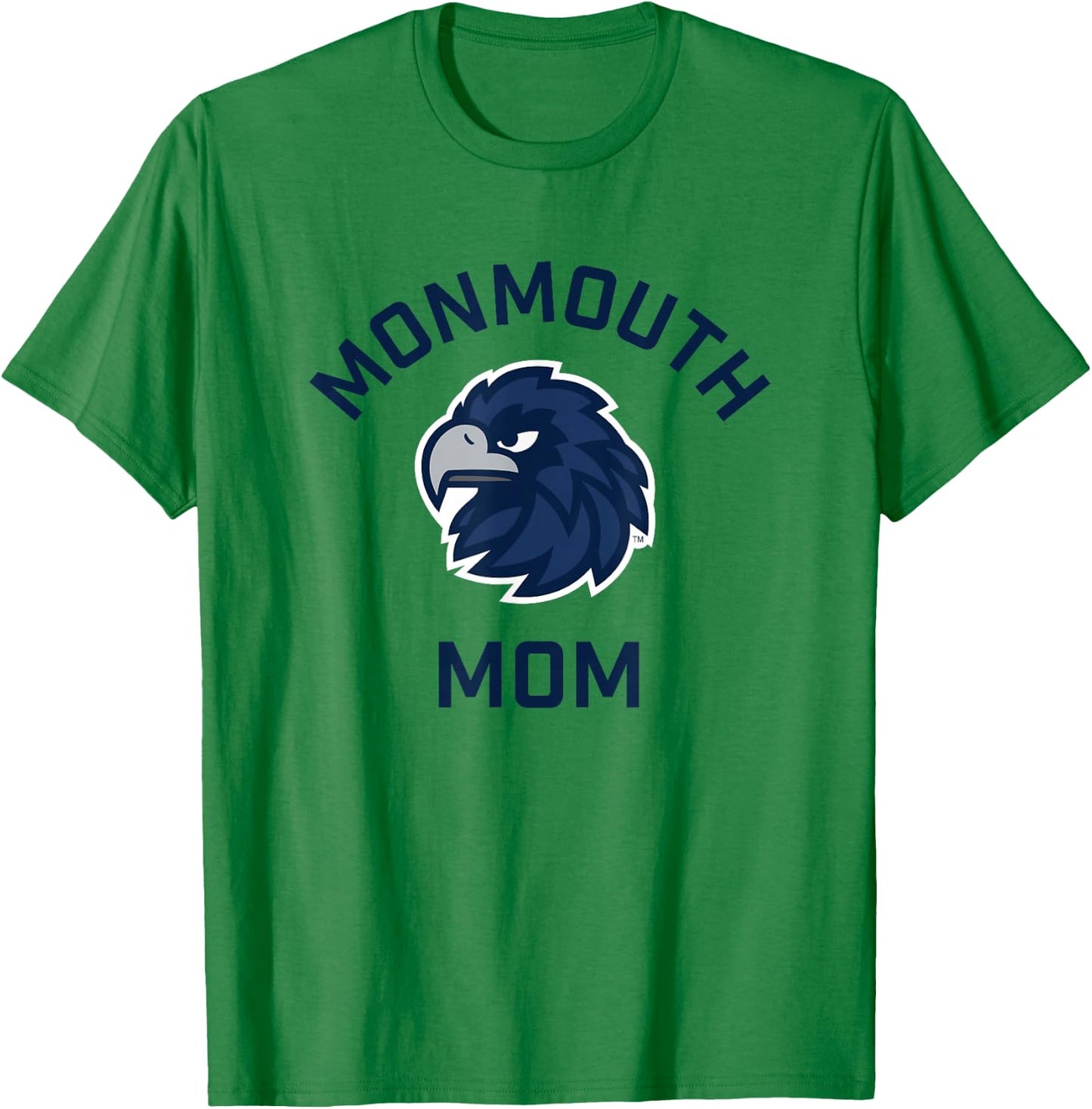 Monmouth University Hawks Arched Mom T-Shirt - T-Shirt | Irish Green