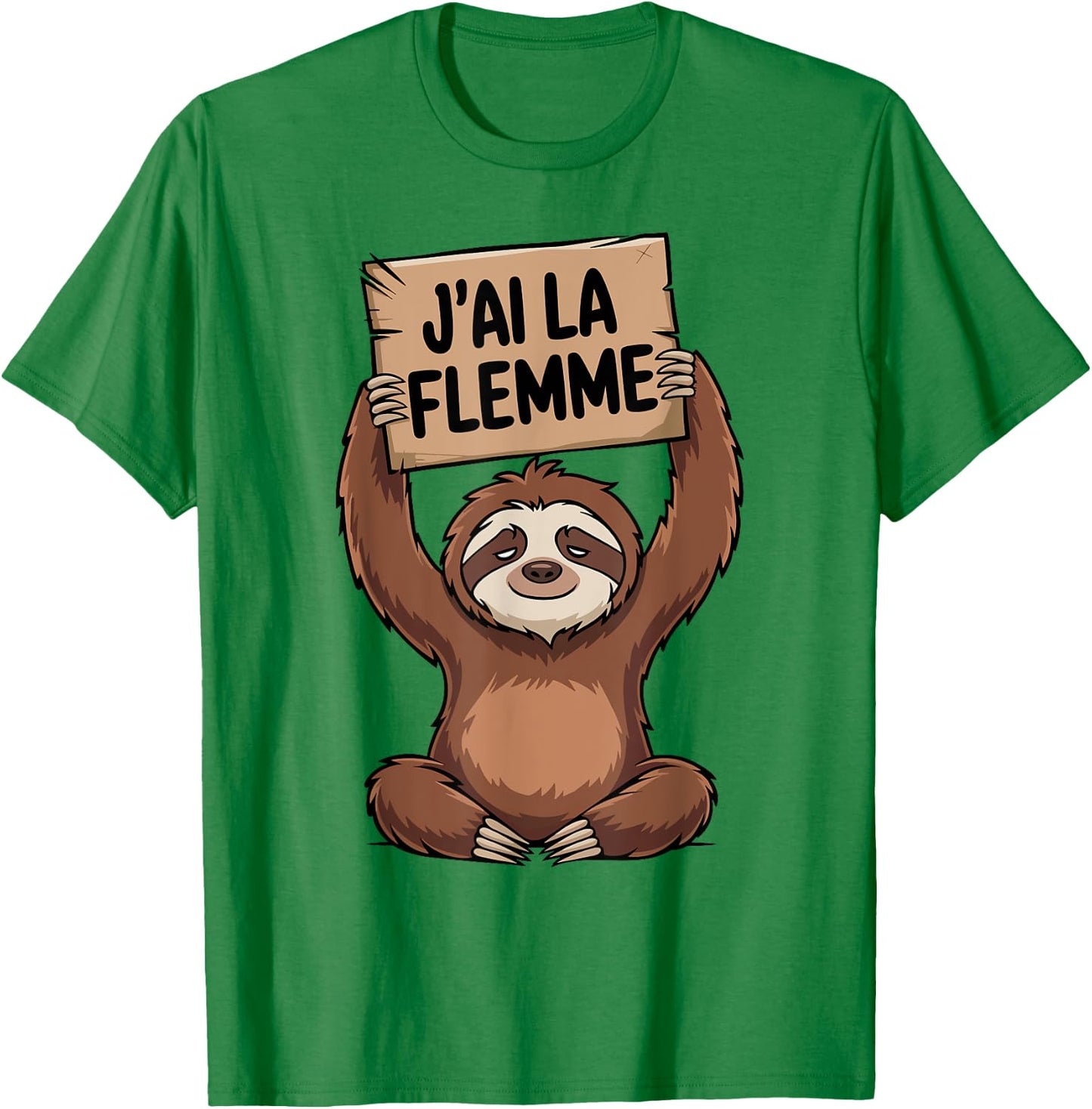 Lazy Funny Lazy Sleep I Have the Flemme , white, S T-Shirt - T-Shirt | Irish Green