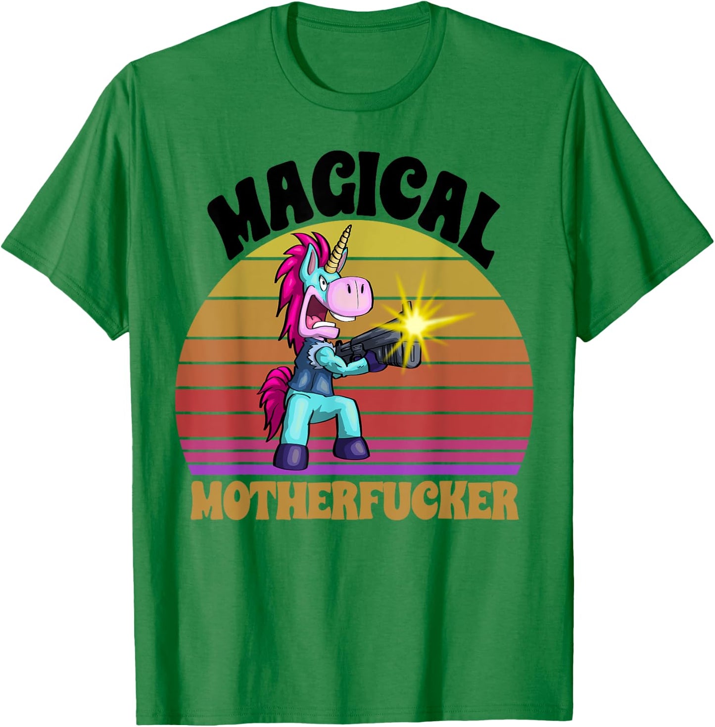 Magical Motherfucker Unicorn Love Fantasy Mad Angry Funny T-Shirt - T-Shirt | Irish Green