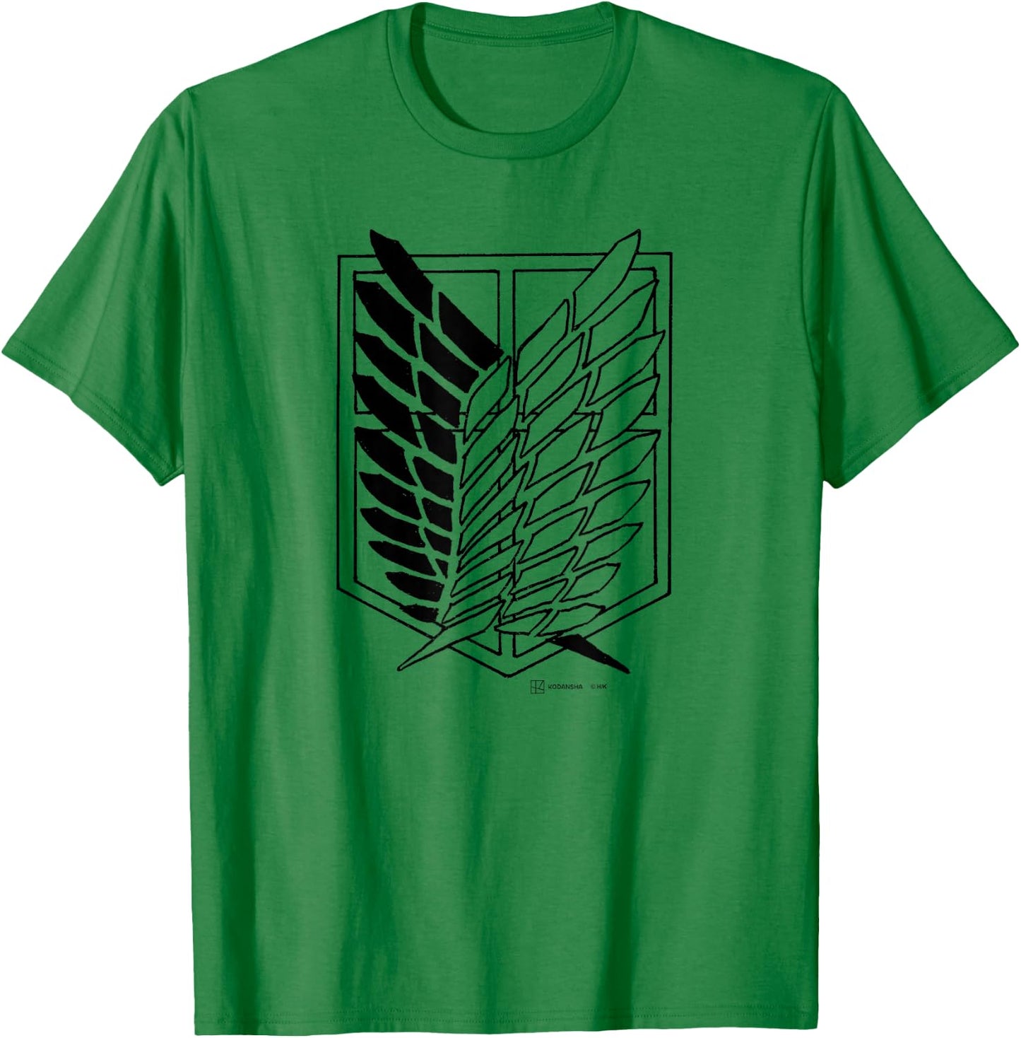 Attack on Titan Scout Regiment Survey Corps Logo , White T-Shirt - T-Shirt | Irish Green