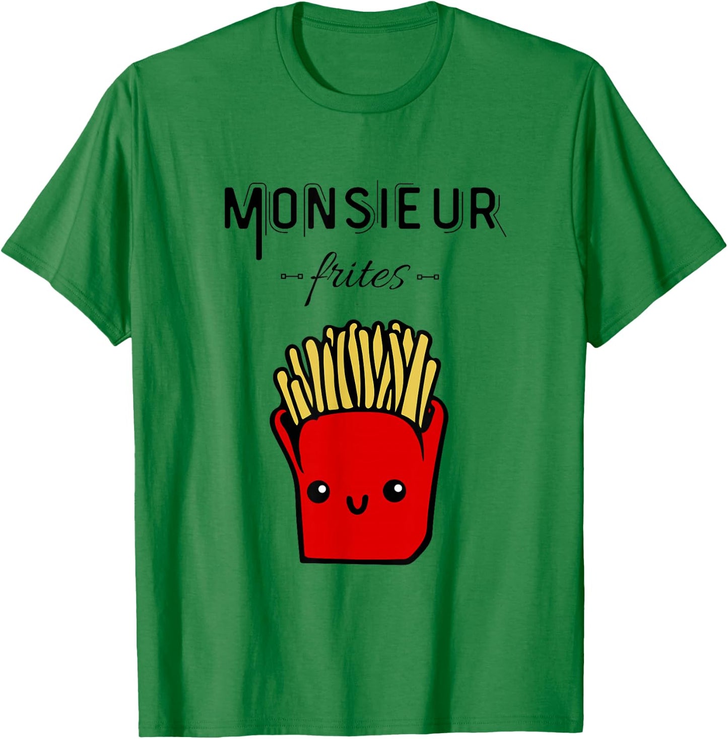 Funny Mr Fries Gift Potato Fast Food Humour , grey, S T-Shirt - T-Shirt | Irish Green