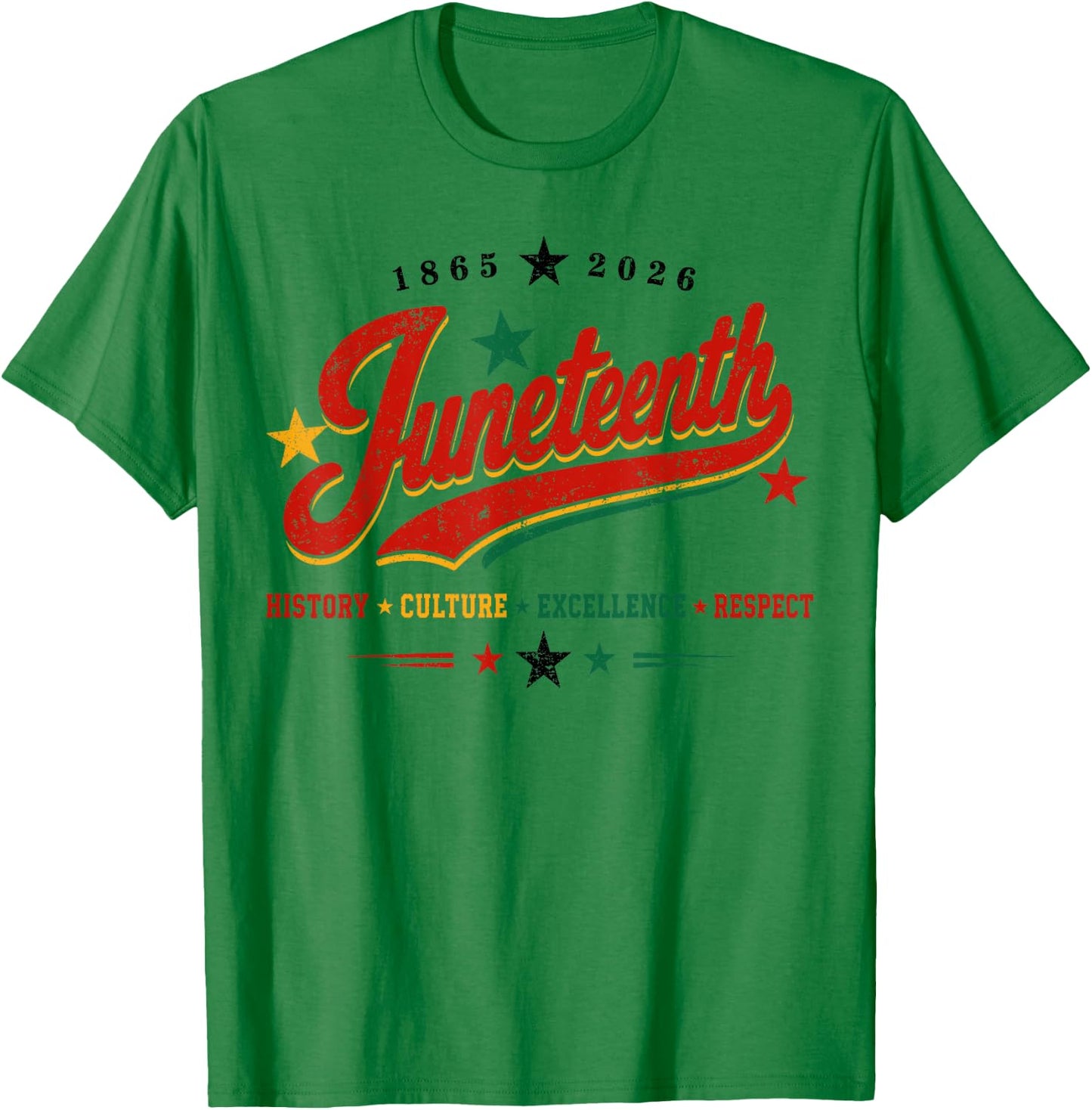 Juneteenth Free-ish 1865 2026 African American Pride T-Shirt - T-Shirt | Irish Green