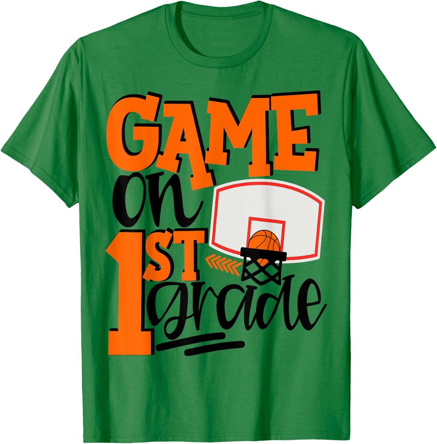 1st Grade Basketball First Day Of School Sports T-Shirt - T-Shirt | Irish Green