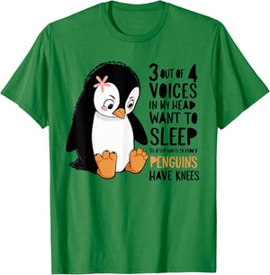 3 Out Of 4 Voices In My Head Want To Sleep Funny Saying Lazy T-Shirt - T-Shirt | Irish Green