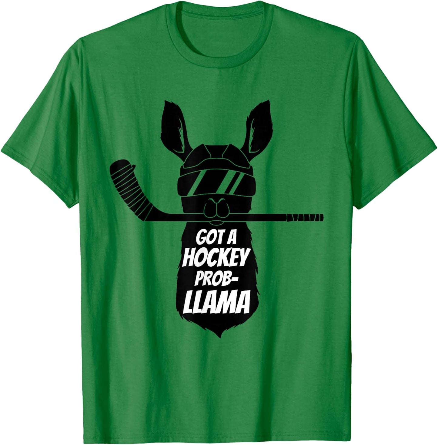 Got A Hockey Probllama Funny Ice Hockey Llama T-Shirt - T-Shirt | Irish Green