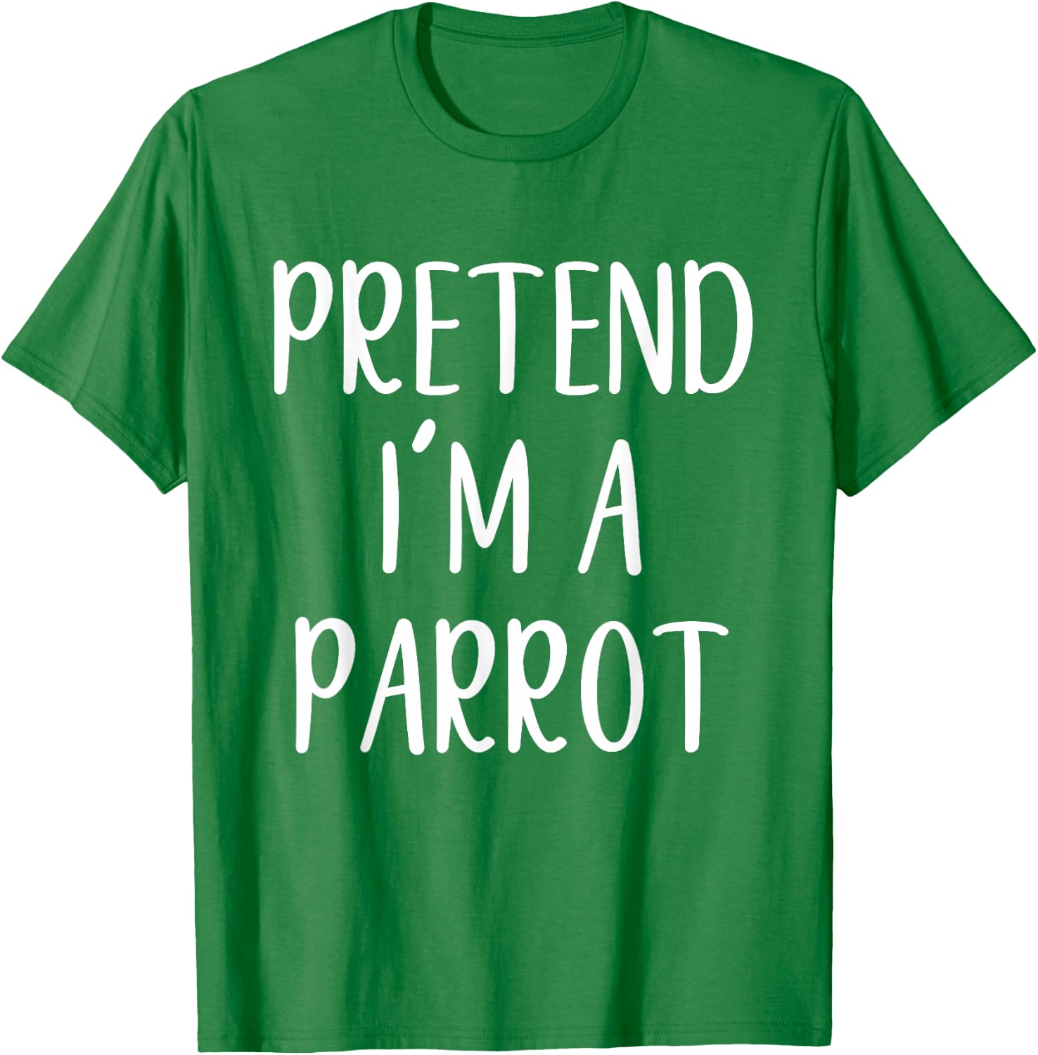 Pretend I'm A Parrot Costume Halloween Funny Easy Adult Kid T-Shirt - T-Shirt | Irish Green