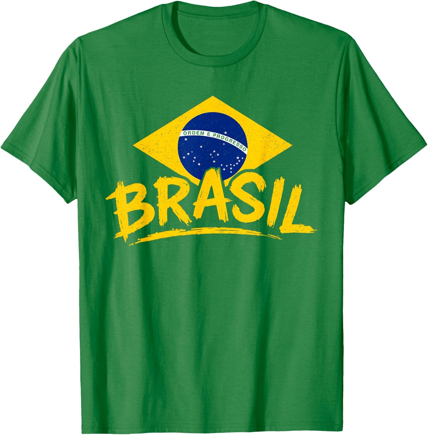 Brasil Flag Symbol Brazilian Pride T-Shirt - T-Shirt | Irish Green