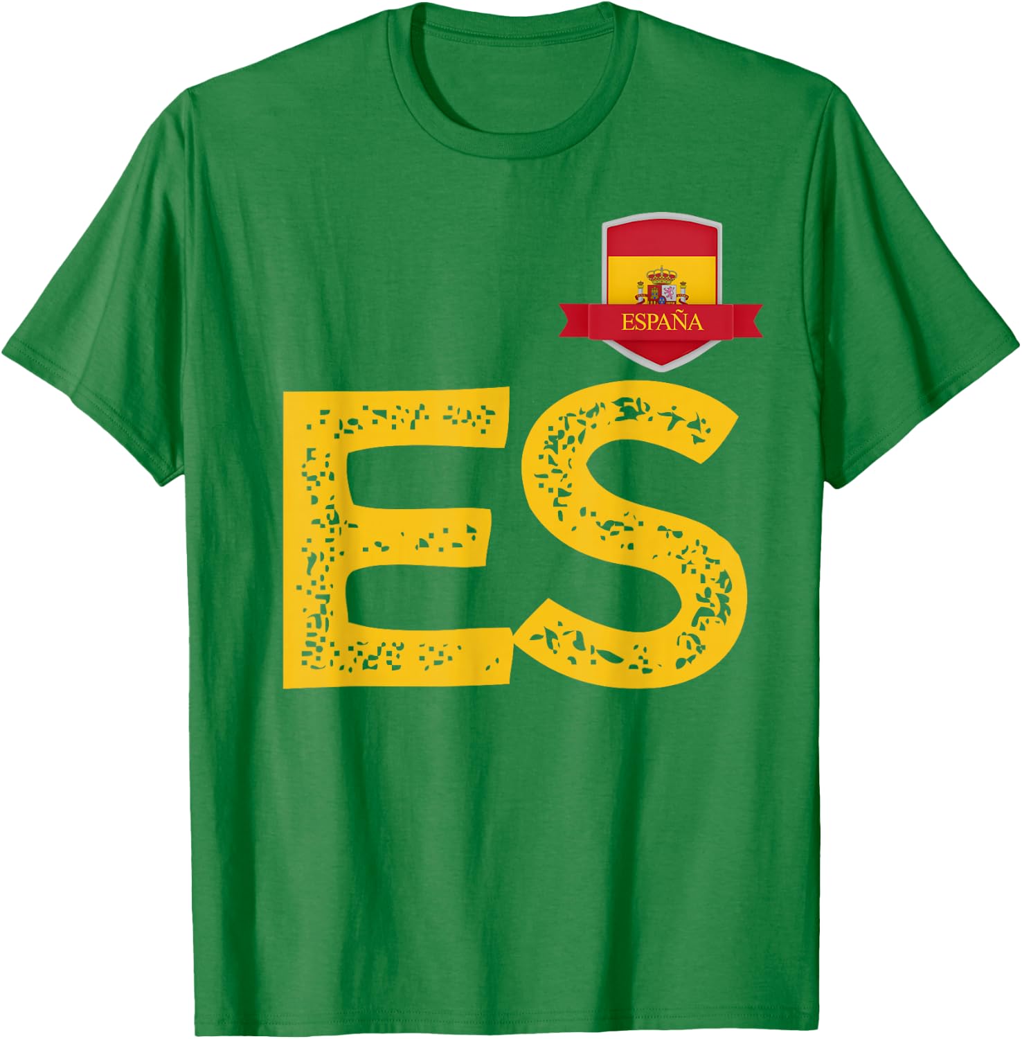 Spanien España Menschenflagge Buchstaben E und S Spanien España T-Shirt - T-Shirt | Irish Green