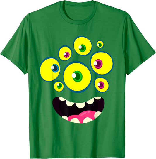 Cute Monster Face Halloween Group Costume Kids Boys T-Shirt - T-Shirt | Irish Green