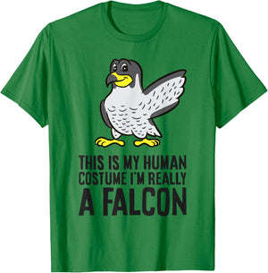 This Is My Human Costume I'm Really A Falcon T-Shirt - T-Shirt | Irish Green