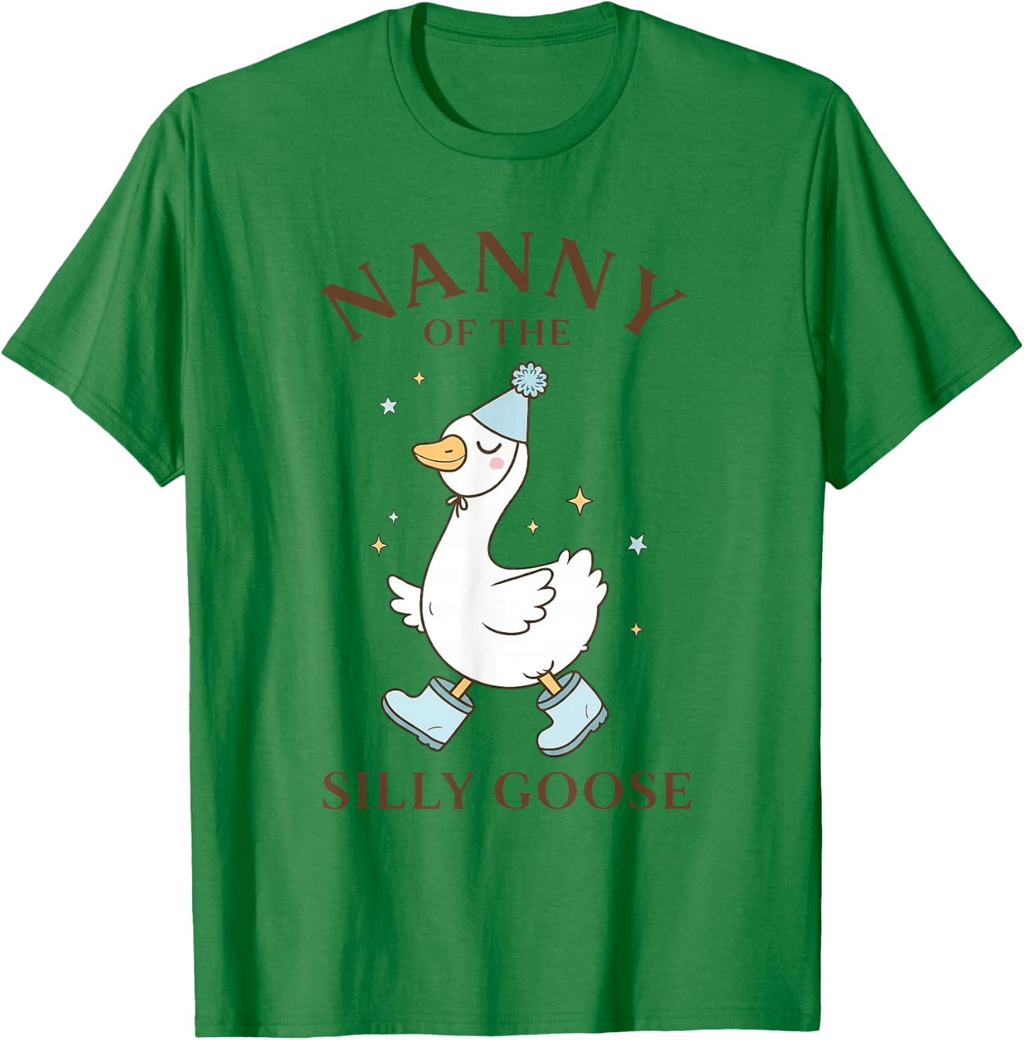 Nanny of The Silly Goose Birthday Family 1st Birthday T-Shirt - T-Shirt | Irish Green