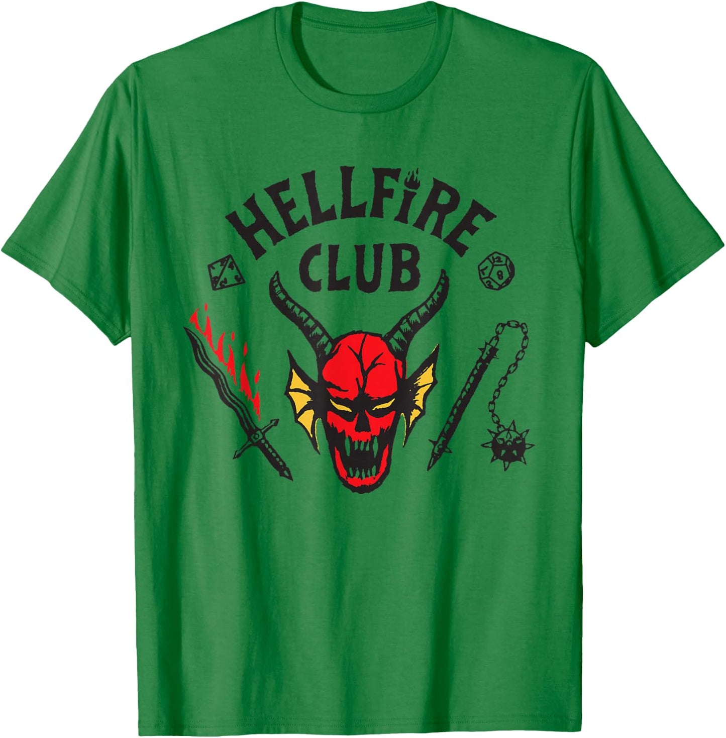 Stranger Things Hellfire Logo , white, S T-Shirt - T-Shirt | Irish Green