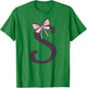 Anfangsbuchstabe S Buchstabe S mit Schleife Altrosa Pink T-Shirt - T-Shirt | Irish Green