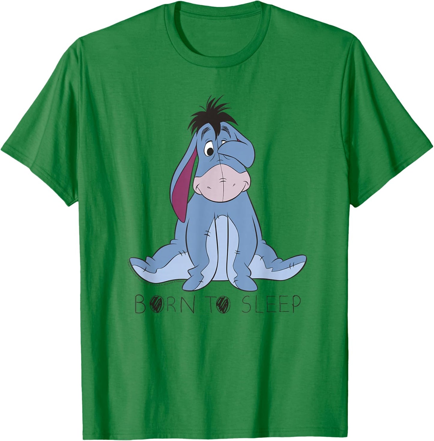 Disney Winnie the Pooh Eeyore Born To Sleep , White T-Shirt - T-Shirt | Irish Green