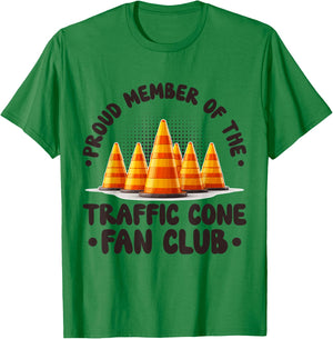 Member Of The Traffic Cone Fan Club Traffic Cone Halloween T-Shirt - T-Shirt | Irish Green
