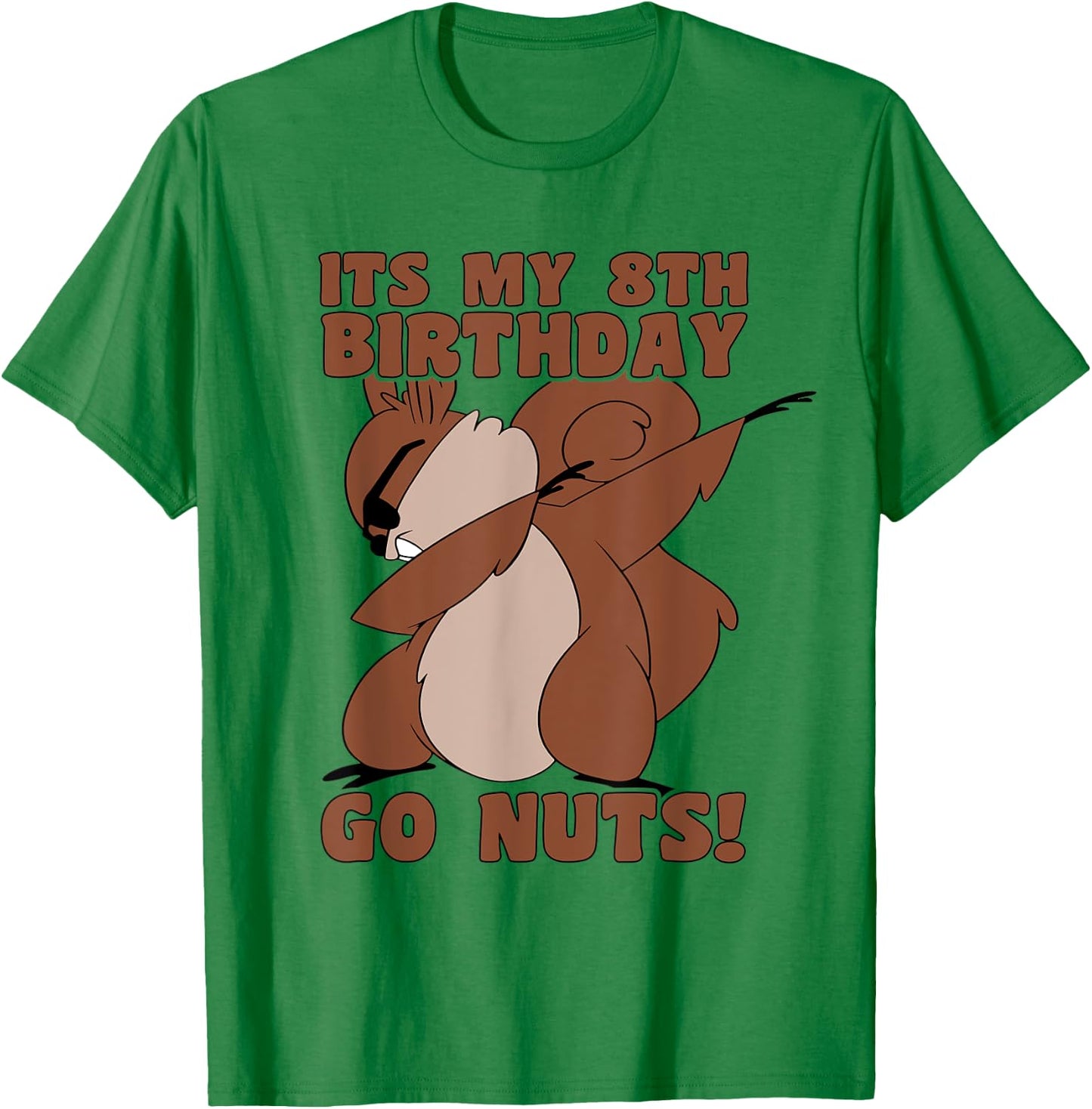 Happy 8th Birthday 8 Year Old Dab Squirrel 8th Birthday T-Shirt - T-Shirt | Irish Green
