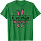Reading Teacher Bunny Happy Easter Day T-Shirt - T-Shirt | Irish Green