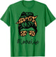 LOVIE Leopard Messy Bun Mother's Day for Grandmothers T-Shirt - T-Shirt | Irish Green