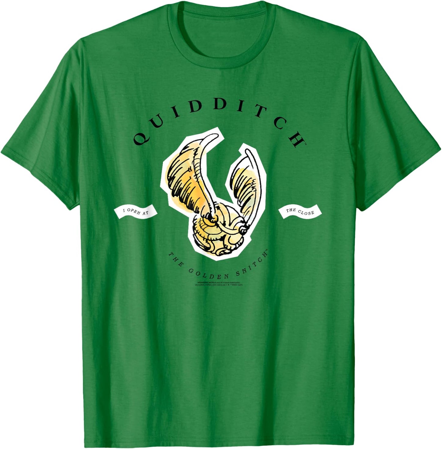 Harry Potter Golden Snitch I Open at the Close T-Shirt - T-Shirt | Irish Green