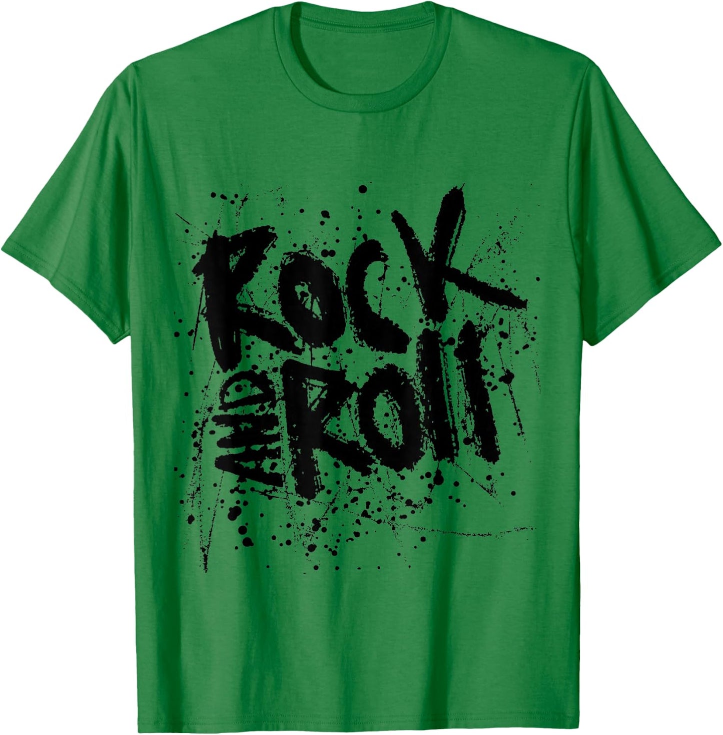 Rock and Roll Cool Hipster Grunge Effect Lettering T-Shirt - T-Shirt | Irish Green