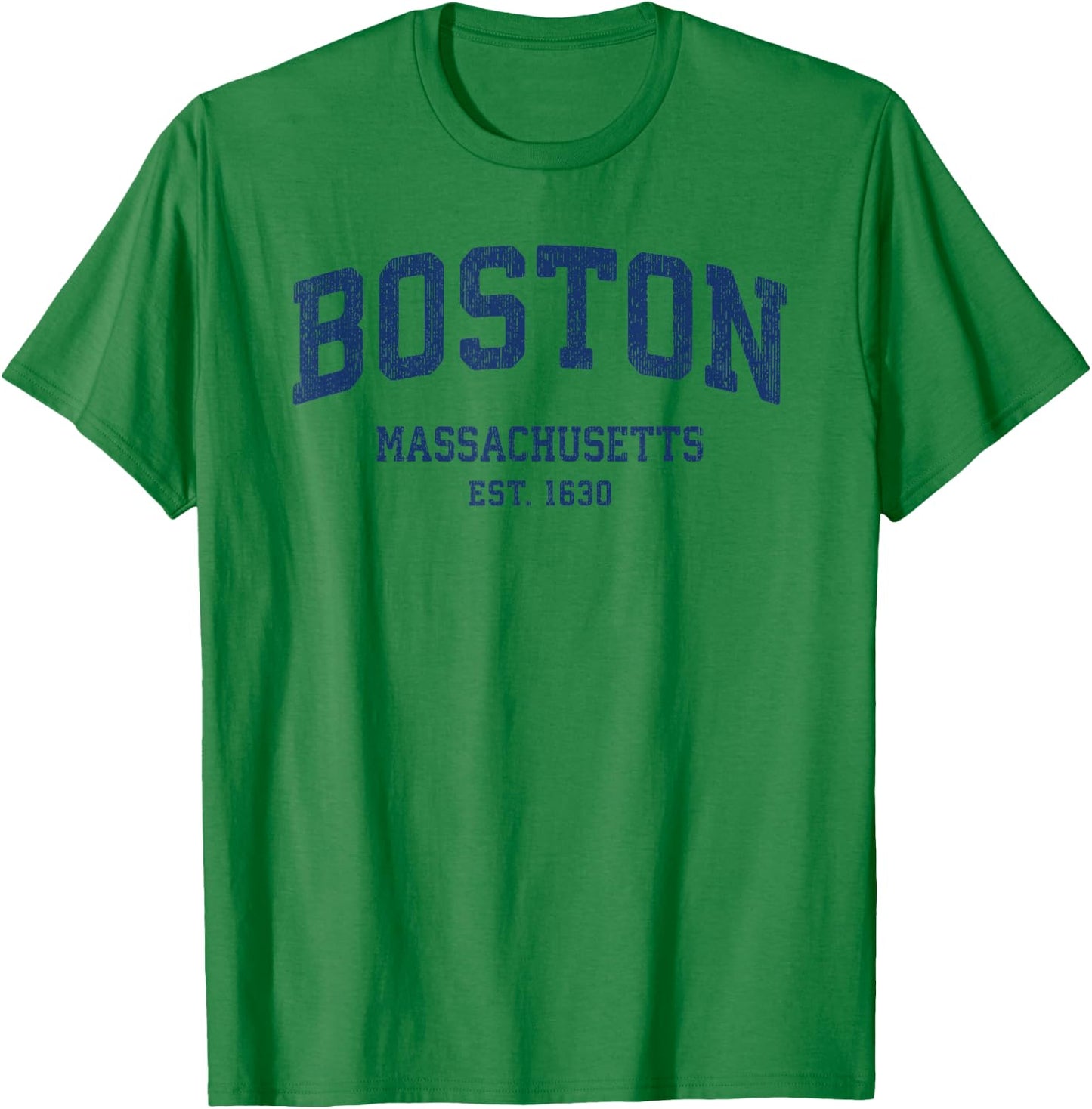 Boston Massachusetts MA Vintage Athletic Sports T-Shirt - T-Shirt | Irish Green