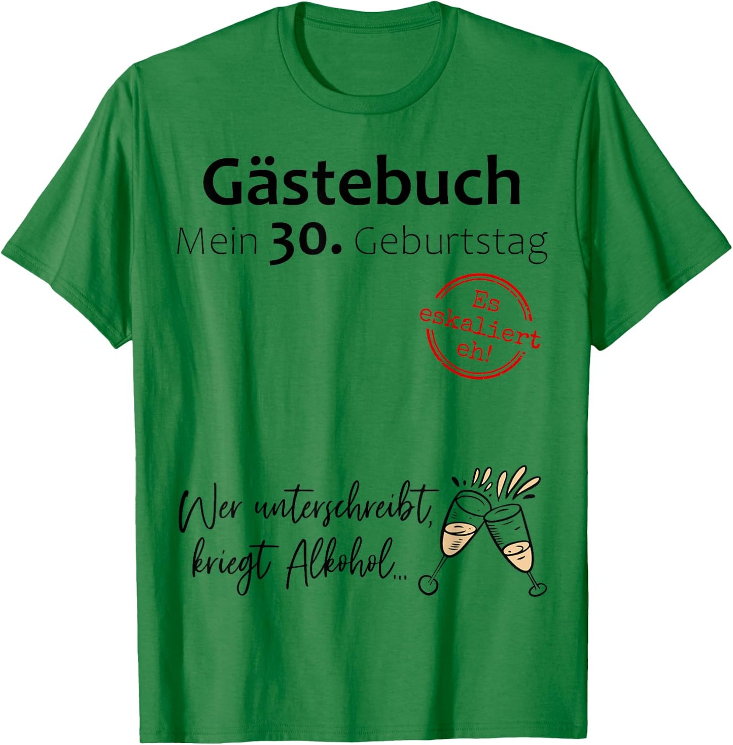 30. Geburtstag Mann Frau 30 Jahre 1996 Deko Lustig Geschenk T-Shirt - T-Shirt | Irish Green
