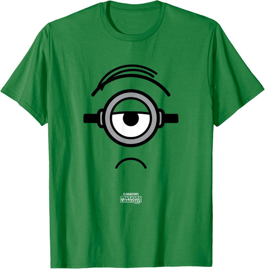 Minions Dick Big Face Costume Graphic T-Shirt - T-Shirt | Irish Green