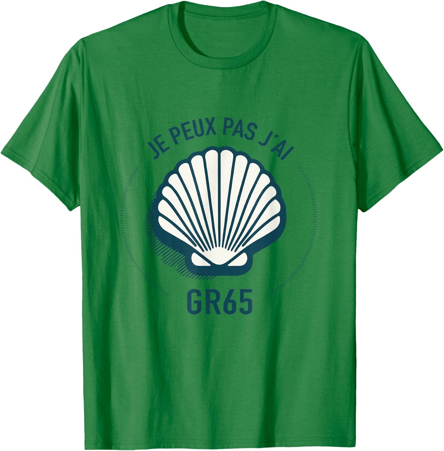Humour Hiking GR65 Compostela Gift Walker and Pilgrim , Blue, S T-Shirt - T-Shirt | Irish Green