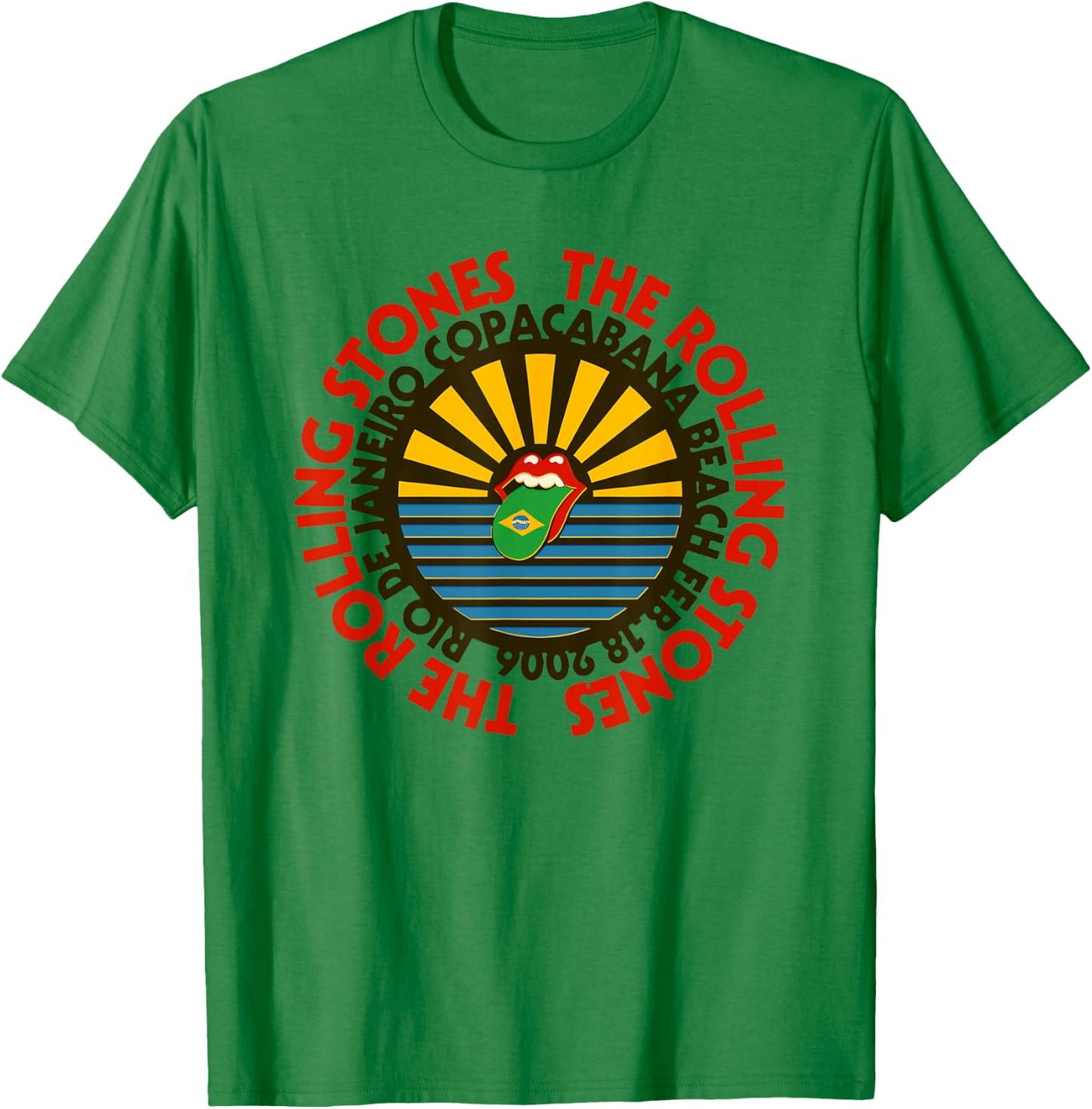 Offizielle Rolling Stones Copacabana Beach T-Shirt - T-Shirt | Irish Green