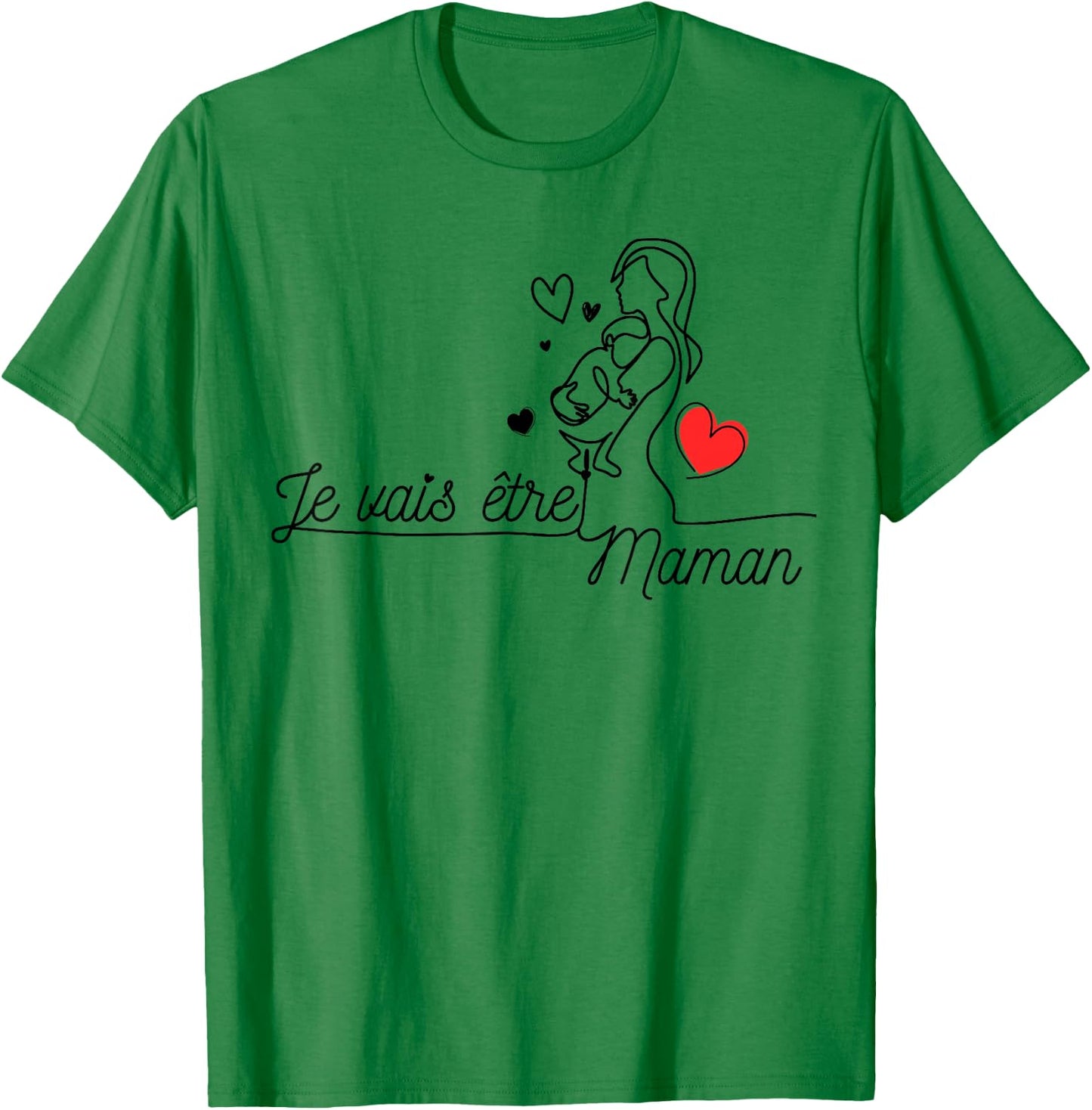 Pregnant woman Future Mom 2025 announcement pregnancy original , white, S T-Shirt - T-Shirt | Irish Green