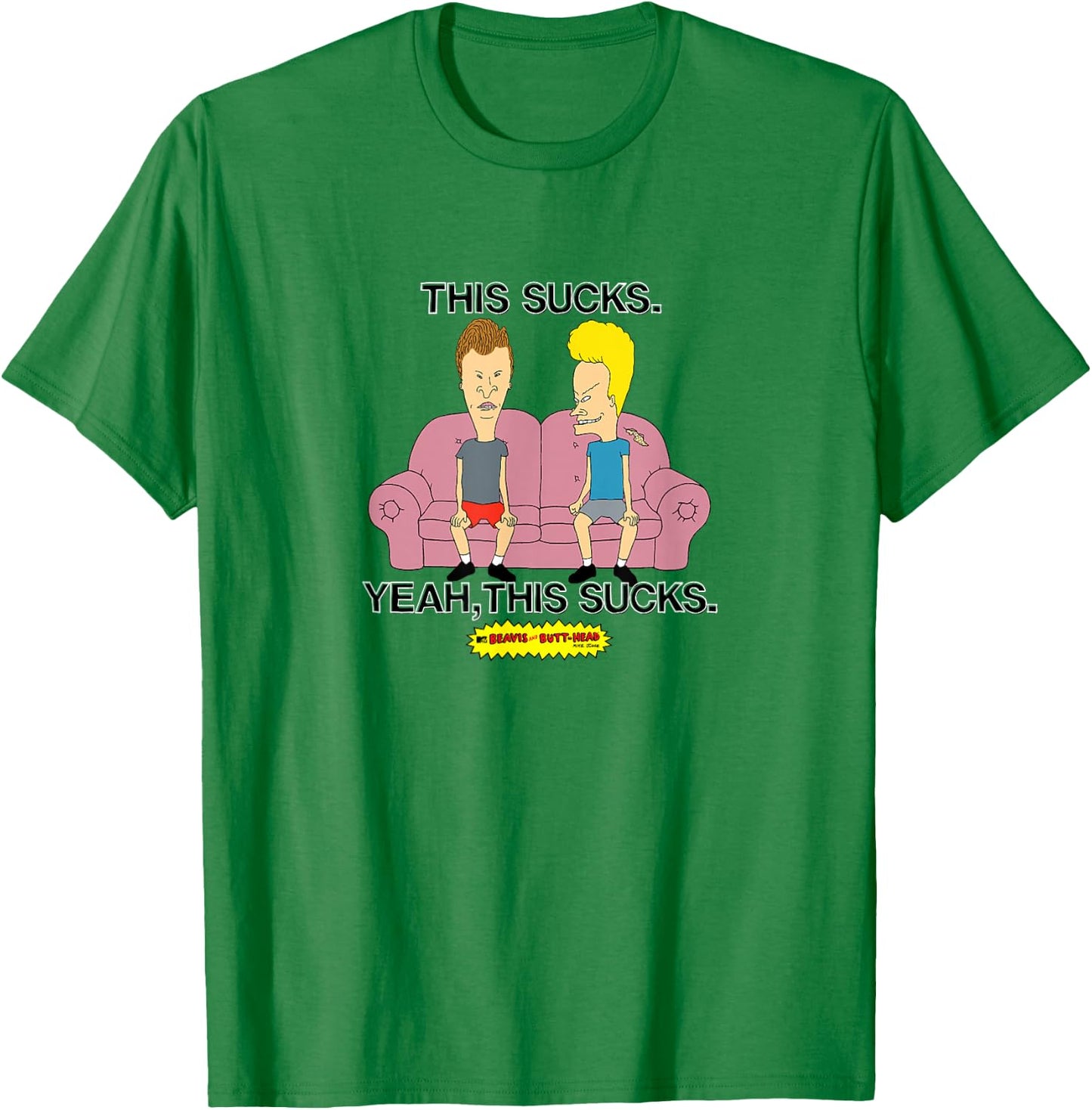 Beavis and Butthead - This Sucks T-Shirt - T-Shirt | Irish Green
