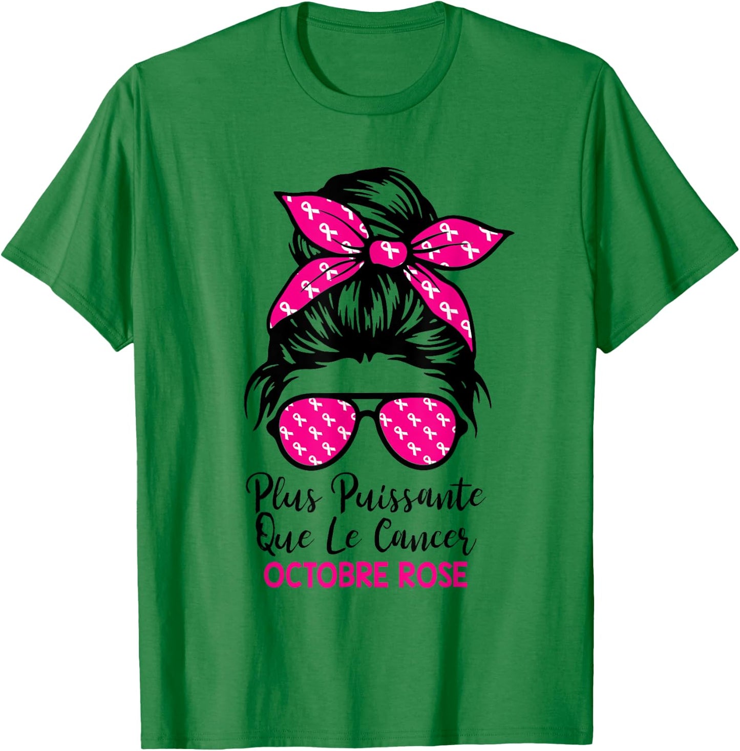 Breast Cancer October Pink Ribbon More Powerful , white, S T-Shirt - T-Shirt | Irish Green
