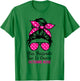 Breast Cancer October Pink Ribbon More Powerful , white, S T-Shirt - T-Shirt | Irish Green