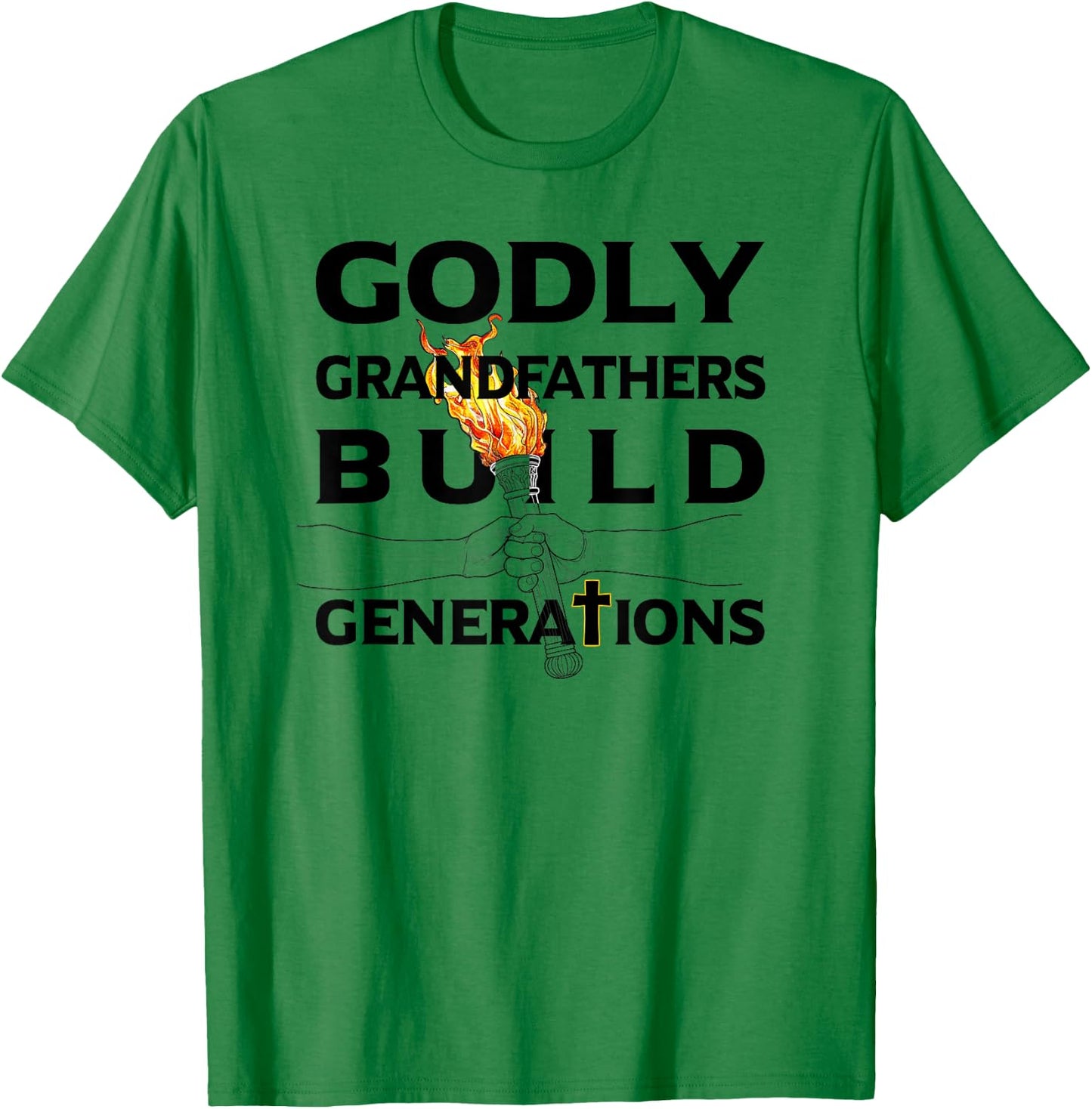 Godly Grandfathers Christian Faith Bible Theme Father's Day T-Shirt - T-Shirt | Irish Green