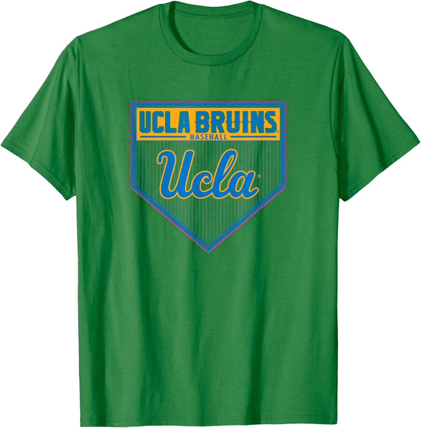 UCLA Bruins Baseball Homeplate White Officially Licensed T-Shirt - T-Shirt | Irish Green