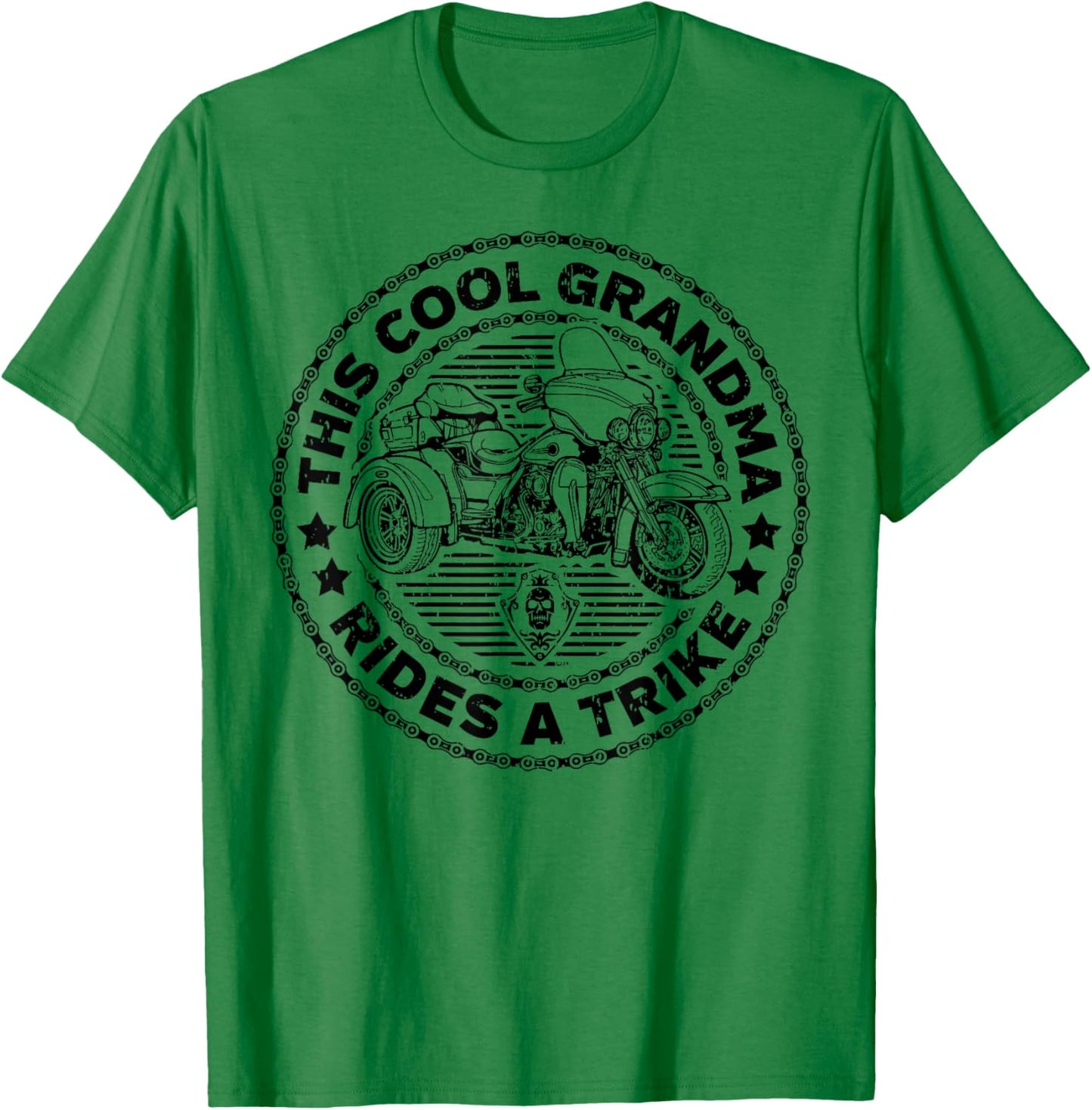 Cool Grandma Motorcycle Biker Trike T-Shirt - T-Shirt | Irish Green