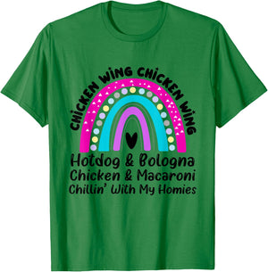 Viral Chicken Wing Chicken Wing Hot Dog Bologna Song lyric T-Shirt - T-Shirt | Irish Green