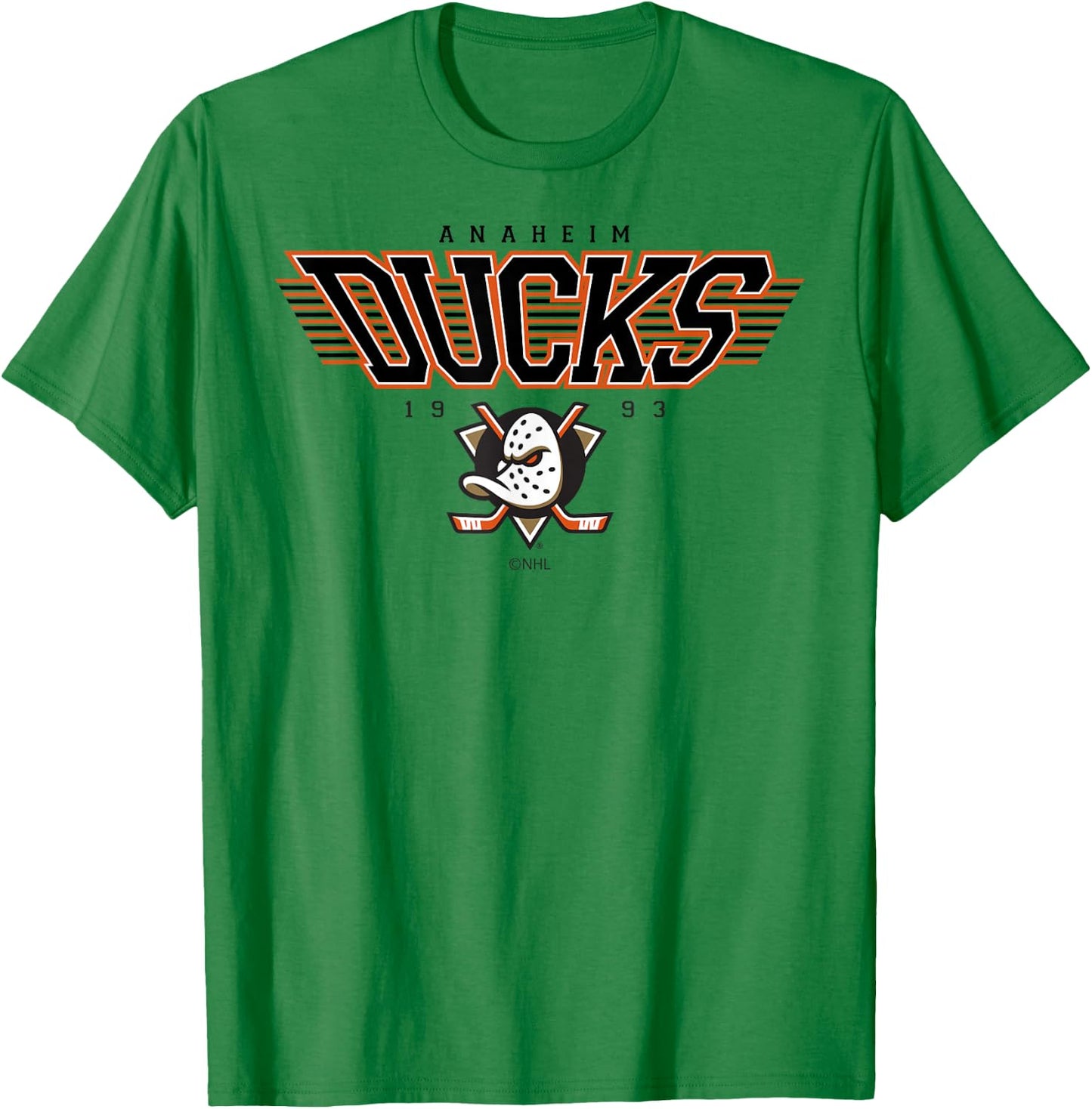 Anaheim Ducks Laser Officially Licensed T-Shirt - T-Shirt | Irish Green