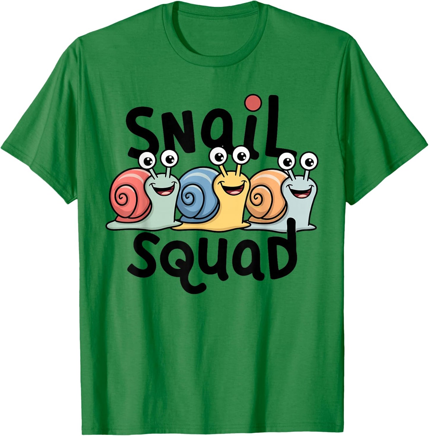 Snail Squad Design for Snail Lover Stuff | Kids Snail T-Shirt - T-Shirt | Irish Green