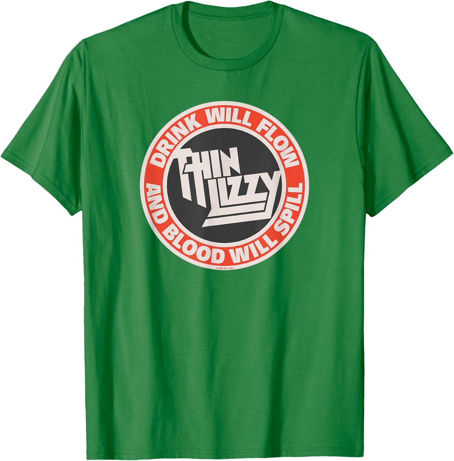 Thin Lizzy Drink Will Follow T-Shirt - T-Shirt | Irish Green