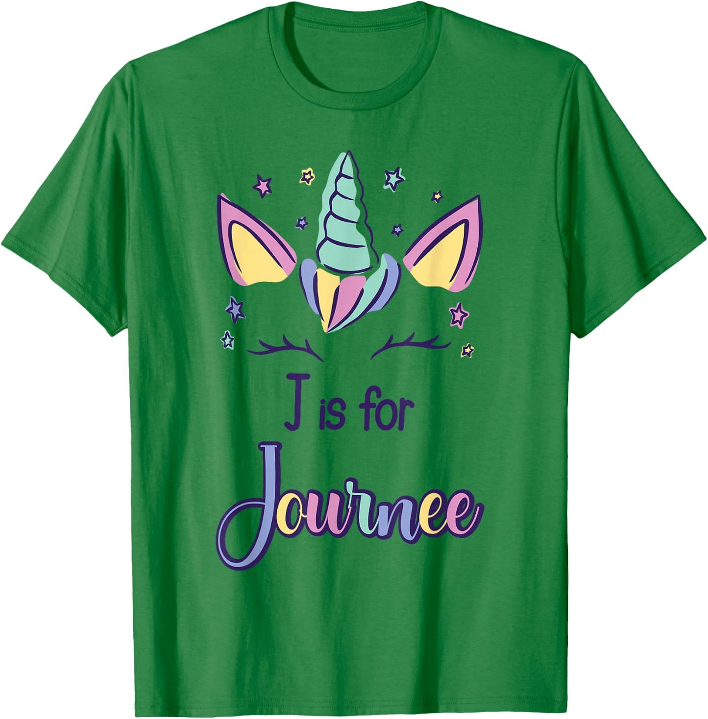 First Name Journee Personalized J Is For Journee T-Shirt - T-Shirt | Irish Green
