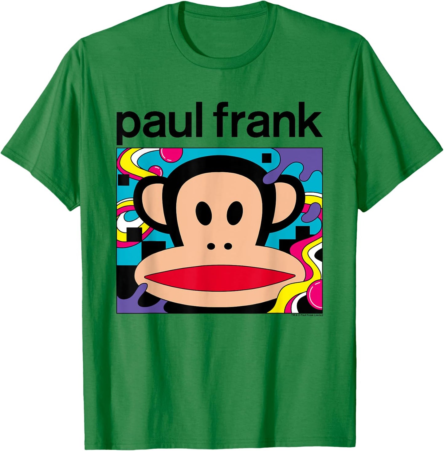 Paul Frank Julius Face Psychedelic Frame T-Shirt - T-Shirt | Irish Green