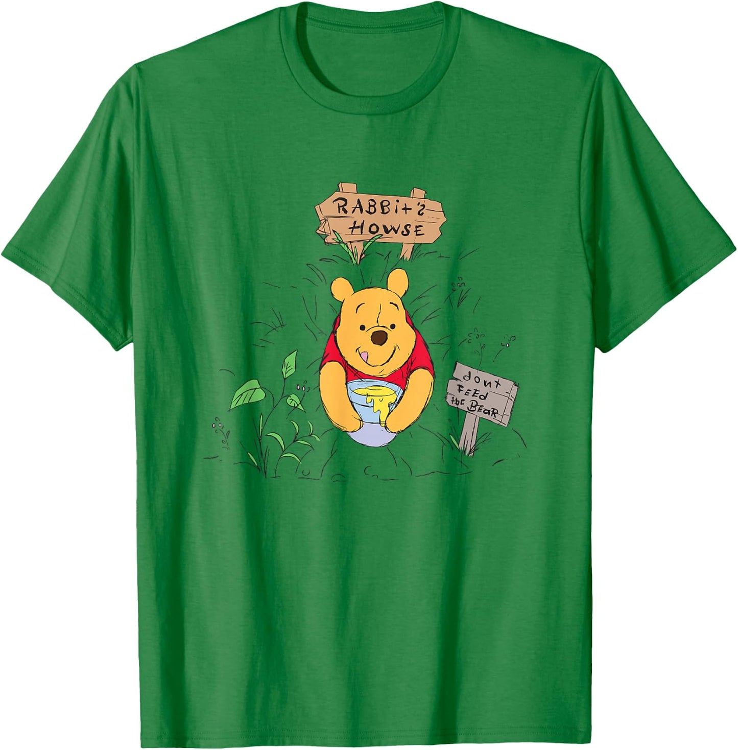 Disney Winnie the Pooh Rabbit Howse Don't Feed The Bear F&B T-Shirt - T-Shirt | Irish Green