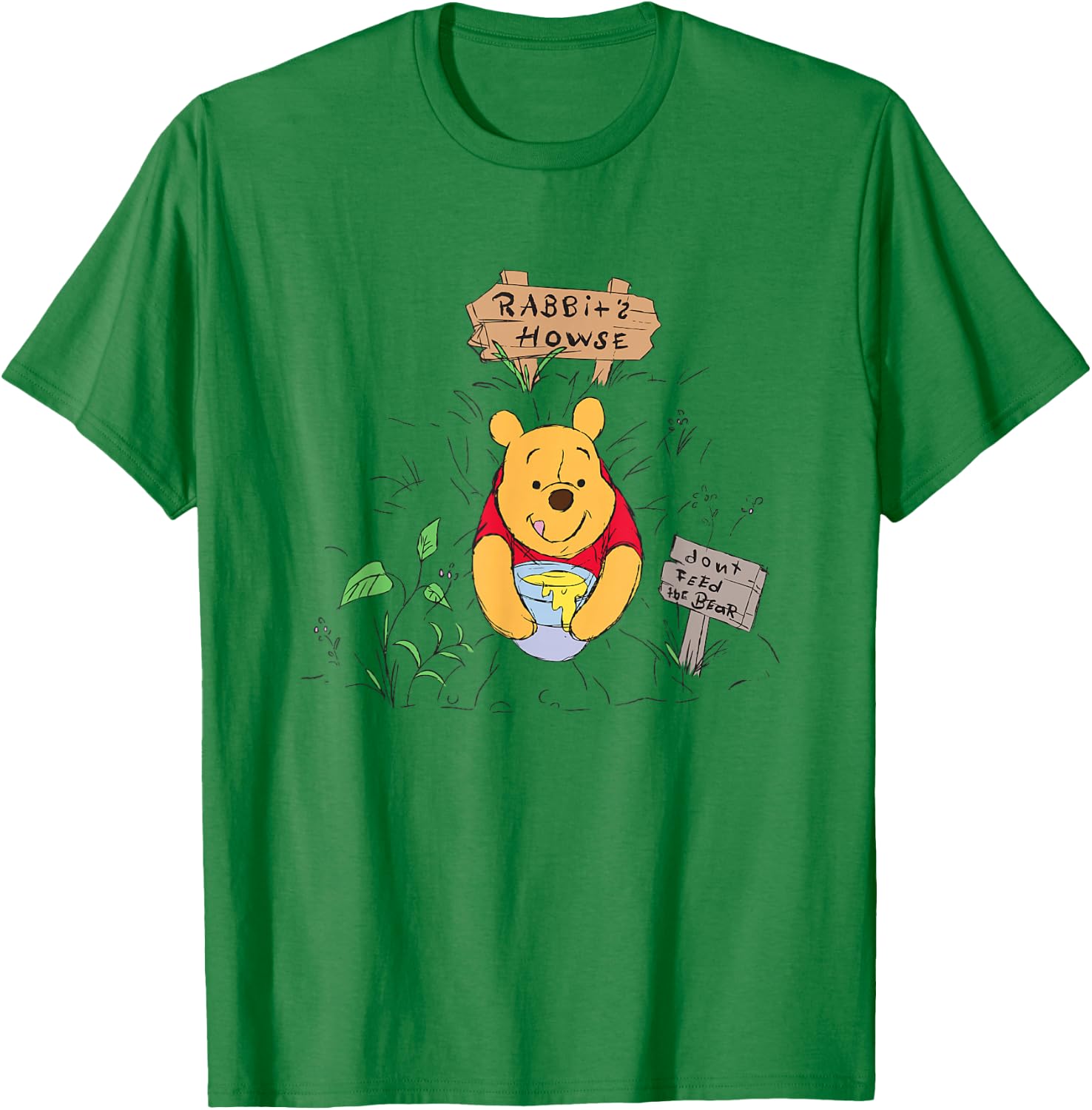 Disney Winnie the Pooh Rabbit Howse Don't Feed The Bear F&B T-Shirt - T-Shirt | Irish Green