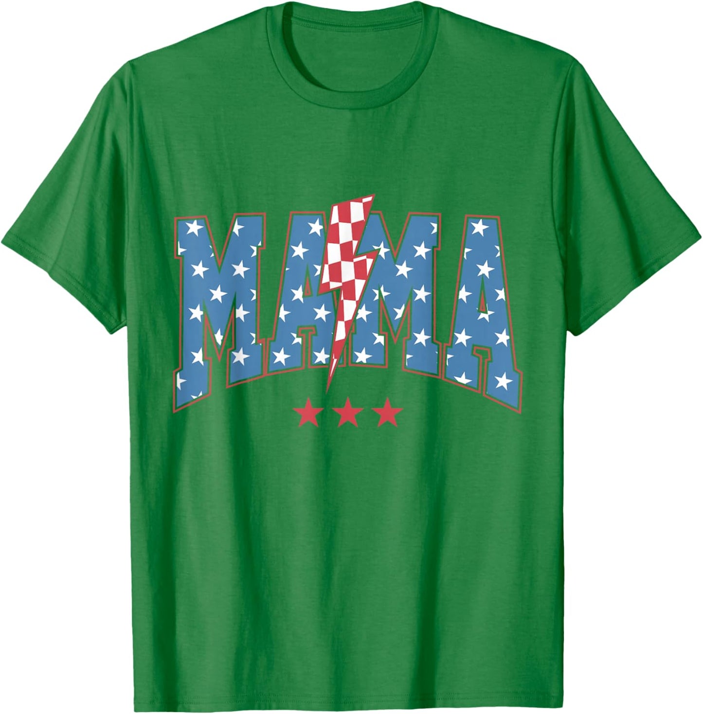 Mama Dada Mini 4th of July American Family Matching T-Shirt - T-Shirt | Irish Green